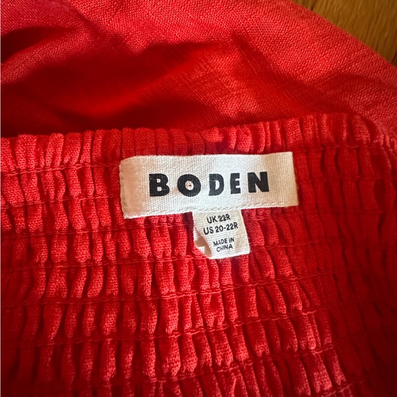 Boden Ruched Bodice Midi Dress in Vermillion, Size 20-22R, NWOT - Picture 12 of 13